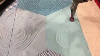 Quilting a Freehand Swirly Wind Design with Leisha Farnsworth