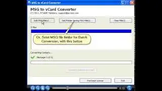 MSG to vCard Converter to Convert MSG files to VCF with Batch Mode