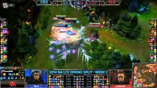 Doublelift and Chauster duo are back - CRS vs CLG W3D1 - 2014 NA LCS Spring Split