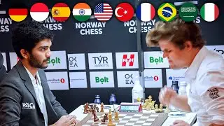 Gukesh's HISTORIC Win Vs. Magnus In 10 Different Languages!