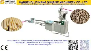 6x210mm Sugarcane straw extruder#productionfacility #machine #factory