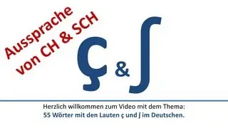 Deutsch: Aussprache von CH [&ccedil;] und SCH [ʃ] (s, ch, sch, g)/German pronunciation/pronunciaci&oacute;n alem&aacute;n