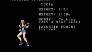 Final Fight 3 - Lucia Profile