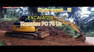 Begini cara Excavator Komatsu PC 78 US bikin jalandikebunsawit#sawitpokoktinggi#sawitinspirasi