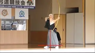 岩手国体 弓道 矢渡し 戸羽久之範士八段県連会長　奥州市水沢弓道場 20161007