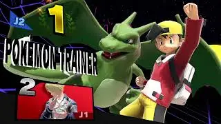 SSBU clip - Pokemon trainer Ethan/Gold flare blitz edgeguard