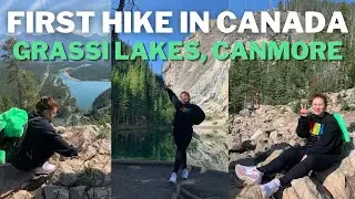 FIRST HIKE IN CANADA AT GRASSI LAKES JUST A 45 MINUTE DRIVE FROM CALGARY, ALBERTA