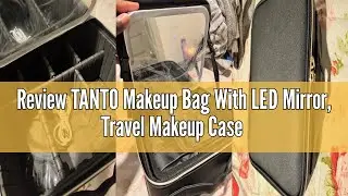 Review TANTO Makeup Bag With LED Mirror, Travel Makeup Case with Light up Mirror Large Cosmetic Case