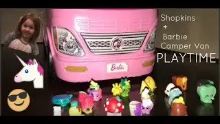 Barbie Shopkins Camper Van 2017 Toy Playtime||Peyton&rsquo;s Clubhouse🦄
