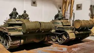Russian tank scale models : T55 , T-62 , T64
