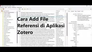 Cara Add File Referensi di Aplikasi Zotero (Video 3)