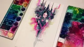 Traveler~Inner Swirl watercolor painting