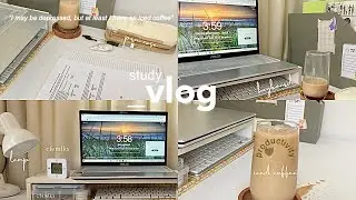 study vlog college uni 🌱 | endless homework 📖 | ph