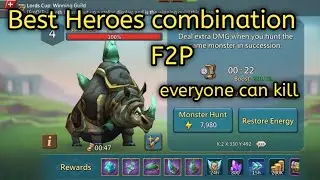 F2P Hero for Noceros #lordsmobile  | How to kill Noceros as #F2P