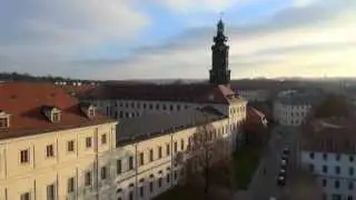 Flug &uuml;ber das Stadtschloss Weimar