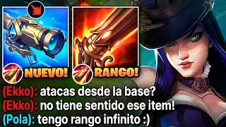 Caitlyn pero tiene tanto rango que ataca desde la base