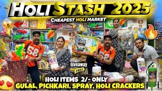 Buying Holi Stash Worth Rs 1,00,000😱 - INDIA KA SABSE BADA HOLI COLLECTION SHOP 🤩👍