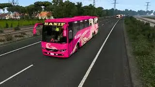 Volvo B9400R Pink Bus Hanif Enterprise Mbd Map of Bangladesh #reels #automobile #hanif 