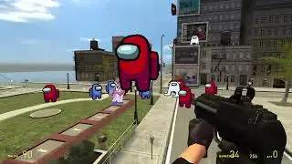 LOS AMONG US y MEME EPIC SAX GUY INVADEN la CIUDAD de NEW YORK Gmod