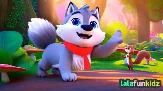 Wiggle Like a Wolf (Learn  ABCs & one-tow-three) | lalafunkidz nursery rhymes & kids songs