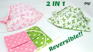 😷MASCARILLA DE TELA REVERSIBLE | FACE MASK DIY | HANDSEWING