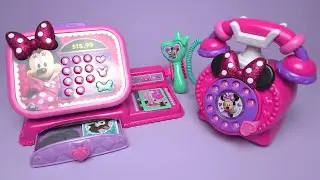 Disney Minnie Mouse Cash Register Telephone Set Satisfying with Unboxing Compilation Toys ASMR #690