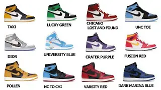 Top Nike Air Jordan 1 Visual Colorway With Names