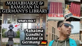 Halle University Library 🇩🇪 ! Vlog - 12 ! Indian language books in Germany ! Mahatma Gandhi's Statue