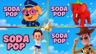 TOY STORY 🆚 BEBIFINN 🆚 SHERIFF LABRADOR 🆚 STRAWBERRY ELEPEHNT SODA POP 😎🎶 WHO IS BEST?