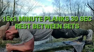 Plank challenge 15 min total 🔥 1 min planks with 30 sec rest: day 18 of my 30 day challenge 