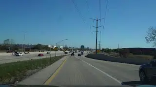 Roselle to Chicago I-90 Highway Drive (No Talk, No Music) 4K POV ASMR