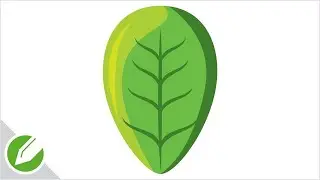 Spinach leaf Drawing with CorelDraw | Flat Vector Style | Drawing | CorelDraw Tutorial
