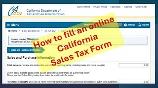 How to fill a California sales tax return online