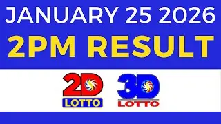 2pm Lotto Result Today January 25 2026 2D 3D Lotto