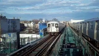 An afternoon on the BMT Eastern Division -- R42s in twilight