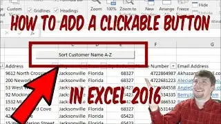 How To Add A CLICKABLE Button In Excel 2016