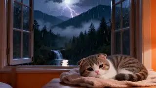 Cozy Ambient Lo-fi with Soft Rain 🌧️🎧 | Relax, Sleep, Study | 1 Hour