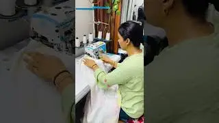 Stitching elastic fitted bed sheet in easy way