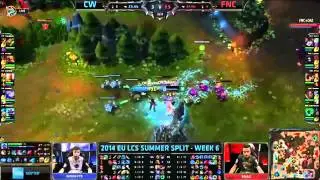 Copenhagen Wolves vs Fnatic | CW vs FNC | 2014 EU LCS Summer Split W6D1 G1 [HQ]
