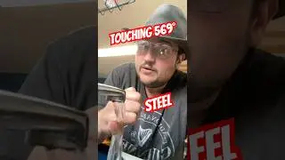Touching 569&deg; Steel! #blacksmith #burn #fire #hot #hell