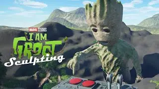 Sculpting GROOT from Guardians of the Galaxy in Planet Coaster