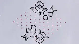 13×1 dotes 🌺 சுக்கலா முகுலு 🏵️ முடியால முகுலு 🏵️#Munru pullikal 🌸 daily colam 🌺 simple rangoli 🌺