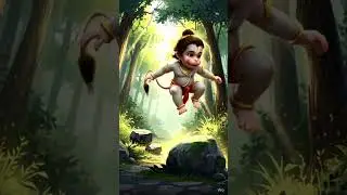 Baby Hanuman&rsquo;s Joyful Leap | Divine 3D Cinematic Animation #ai #bhakti #love