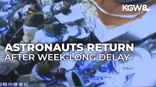 Chinese astronauts stranded in space for a week return home