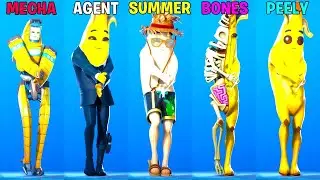 Fortnite Dance Battle Of All Peely Skins! (Unpeely vs Agent Peely vs Peely Bone vs P-1000 vs Peely