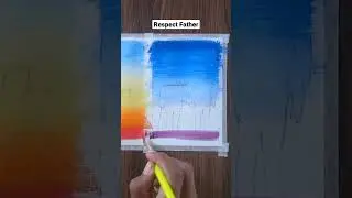 Father and son relationship in Sunlight and Moonlight drawing | poster colour drawing | #shorts