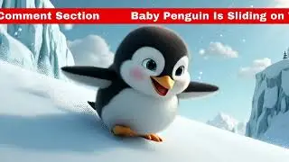 Baby Penguin Is Sliding on The Ice. Can You? | ASMR Funny Stories #shorts #asmr #funny #stories