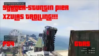 GTA 5 ONLINE CRAZY CUSTOM RACE - 5Yager- Stuntin Pier  + XZULAS TROLLING  - PS4