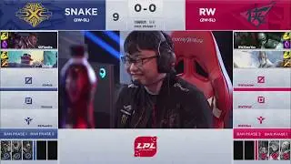 RW vs SS Rogue Warriors vs Snake Esports Week 6 Day 3 | Game 1 FULL | LPL Spring 2019
