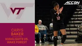 Virginia Tech's Carys Baker Highlights vs. Wake Forest